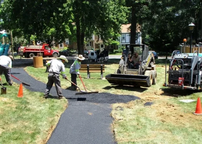 Chamberlain Contractors performing paving services at a community park