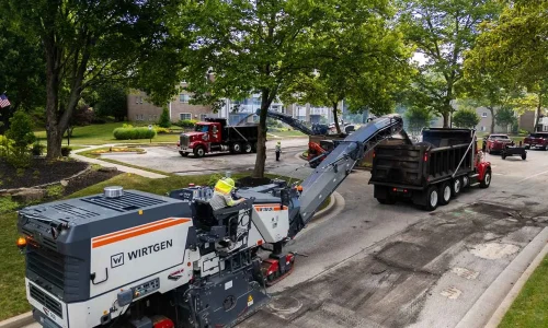 Chamberlain Contractors crew performing pavement milling services